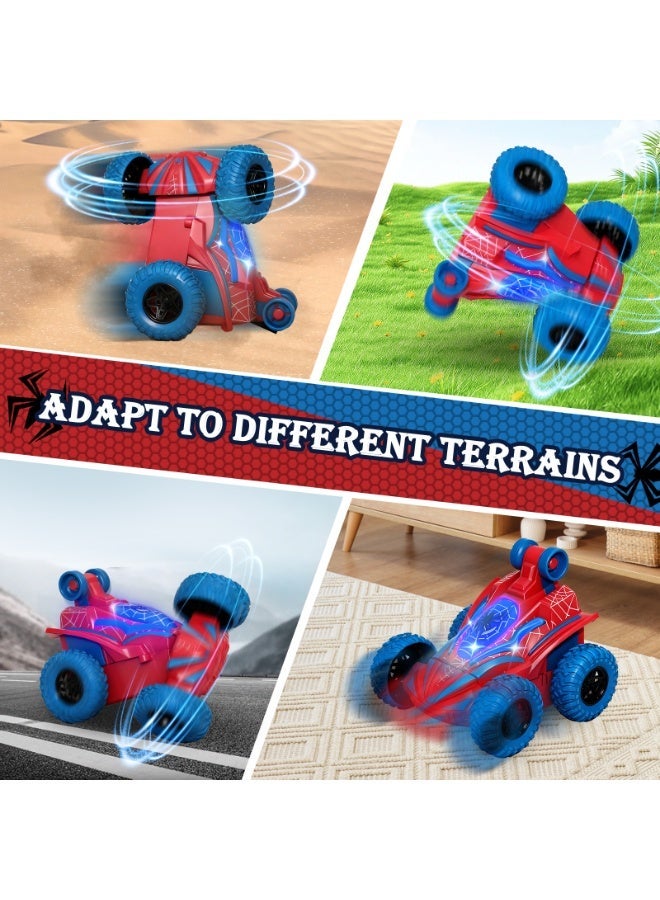 RAKAY Spider Remote Control Car,360°Rotation Rc Stunt Car with Cool Flashing Lights，Superhero Car Toys for Kids，Indoor & Outdoor 4wd Toy Car，Birthday Gift for Boy Ages 3 4 5 6 7 8 9 10 11 12 - Image 4